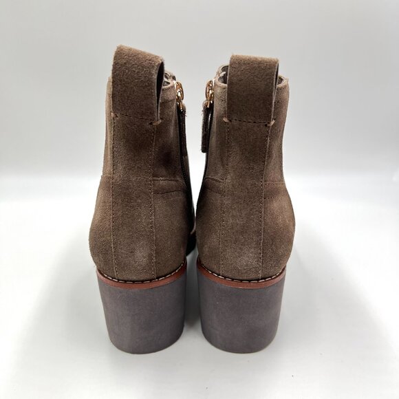 Sanctuary Womens Size 6.5 Engage Brown Suede Leather Wedge Ankle Boots Shoes - Picture 7 of 16